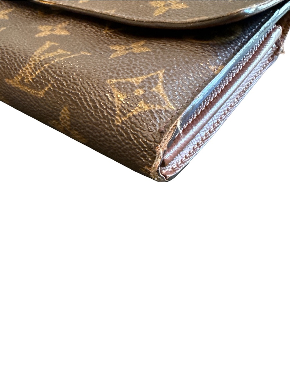 Louis Vuitton Brown Monogram Continental Wallet with Gold Snap - Picture 14 of 15